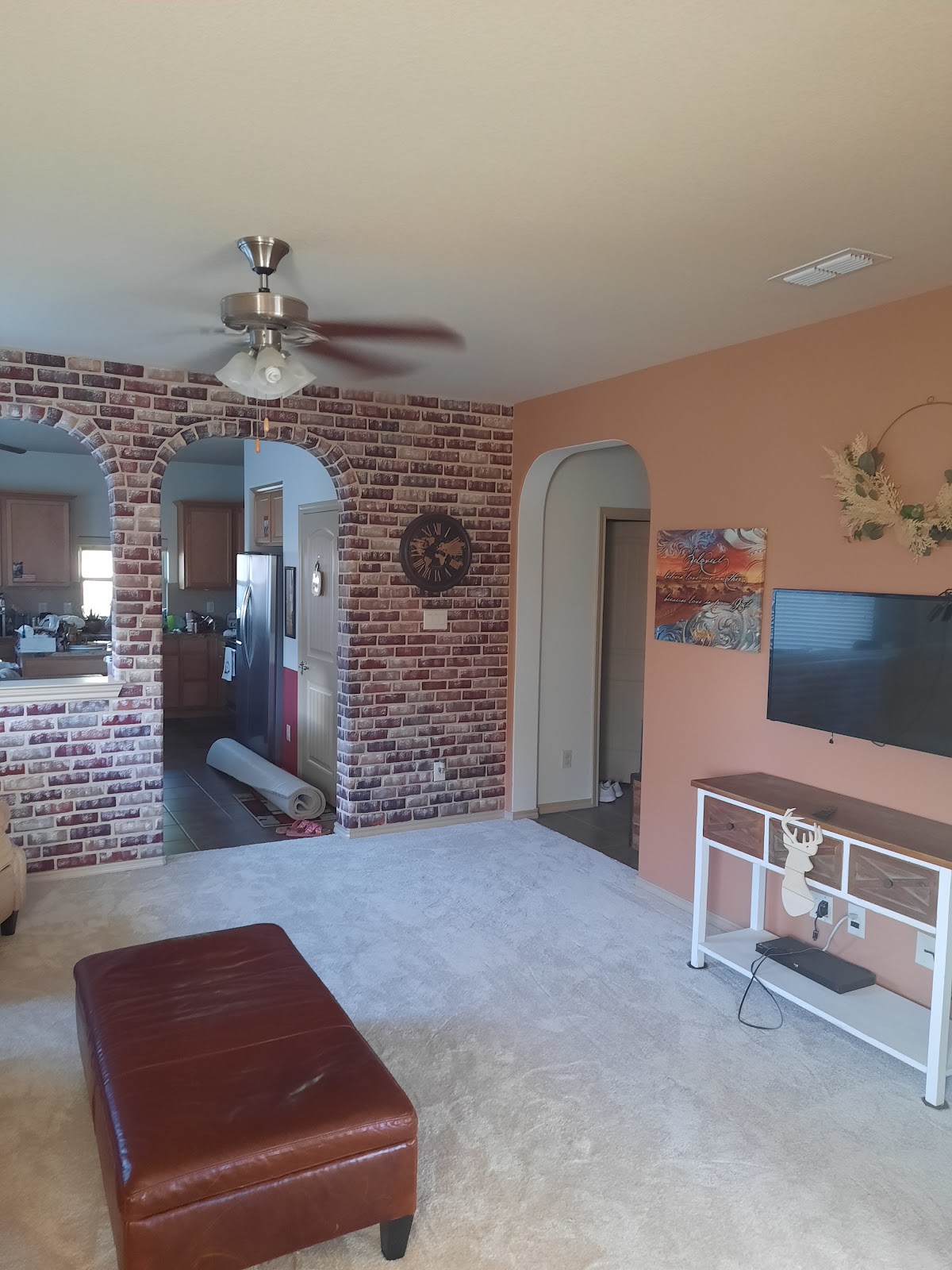 Interior accent wall and decorative paint work by K&A Painting Co.
